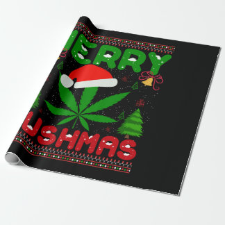 Papel De Presente Feliz Kushmas Engraçado Natal