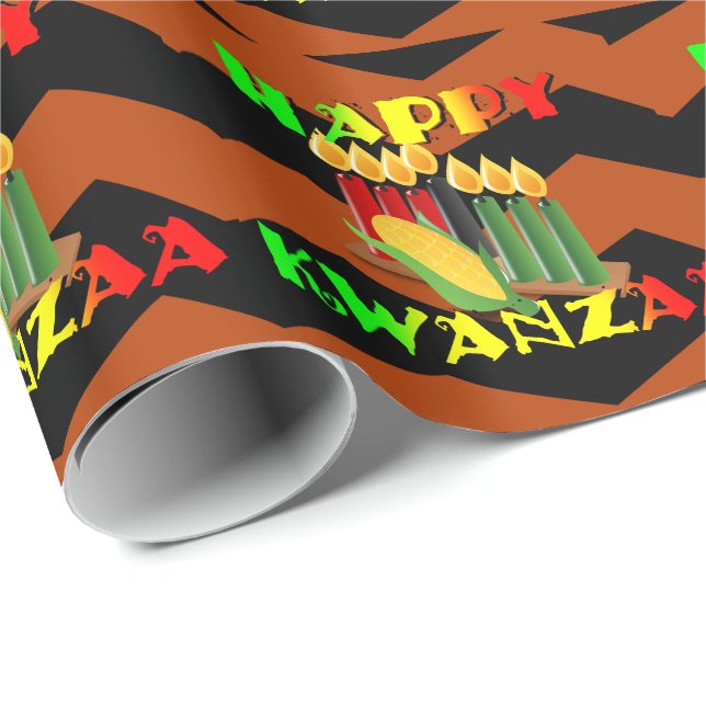 PAPEL DE PRESENTE FELIZ KWANZAA (Ponta do rolo)