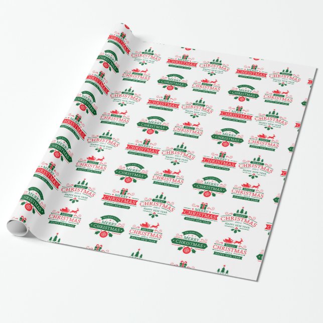 Papel De Presente Feliz Natal (Desenrolado)