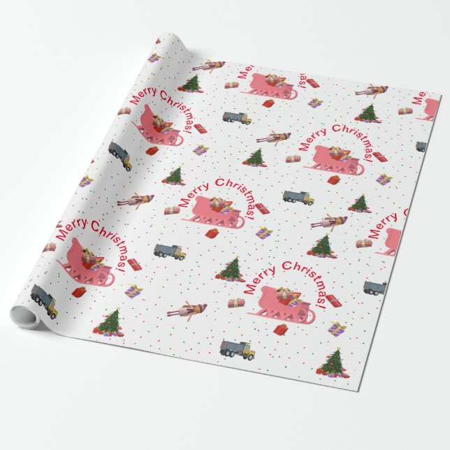 Papel De Presente Feliz Natal (Desenrolado)