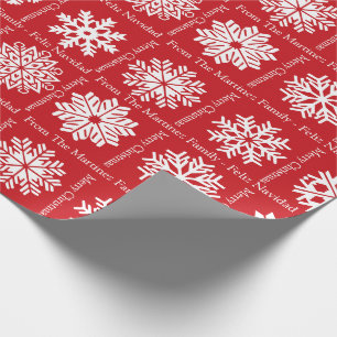 Papel De Presente Feliz Natal Adicionar Nome dos Destinatários da Fa