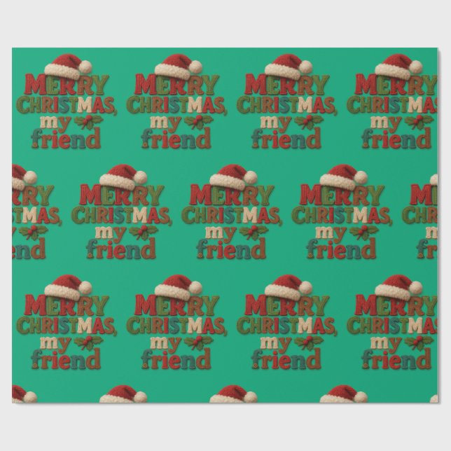 Papel De Presente Feliz Natal Amigo  (Aberto)