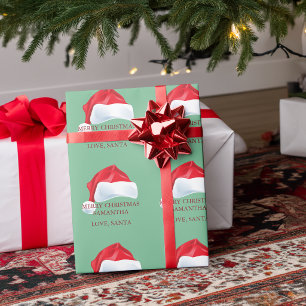 Papel De Presente Feliz Natal Amor Personalizado Papai Noel
