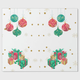 Papel De Presente Feliz Natal Ano Novo Saudação