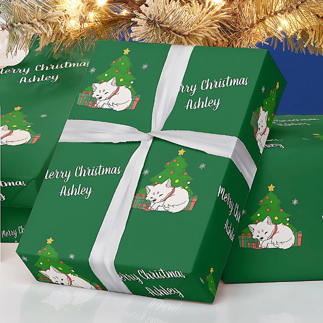 Papel De Presente Feliz Natal - Árvore de Gato Bonito (Criador carregado)