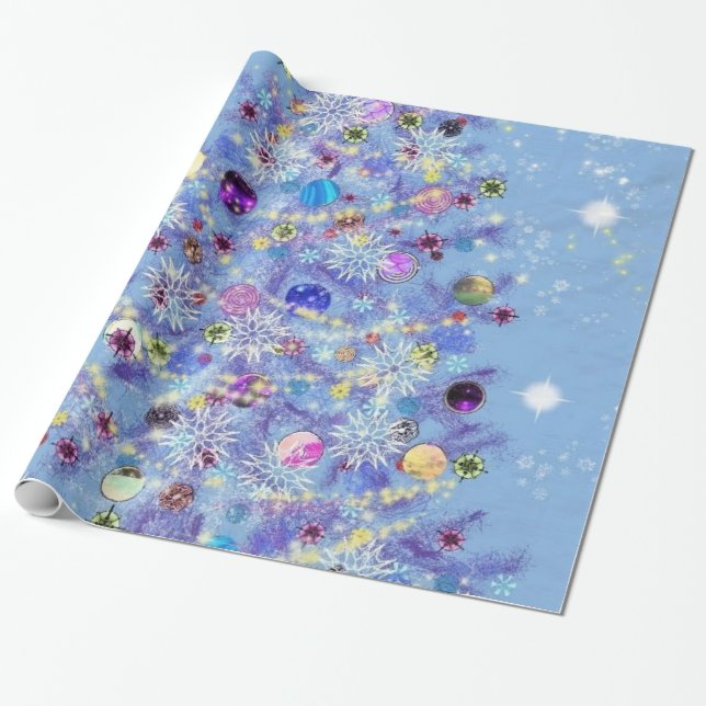 Papel De Presente Feliz Natal - Árvore de Natal (Desenrolado)