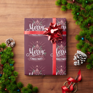 Papel De Presente Feliz Natal Árvore de Natal Bonita Festa de Natal