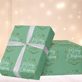 Papel De Presente Feliz Natal Bonito, Fora Verde