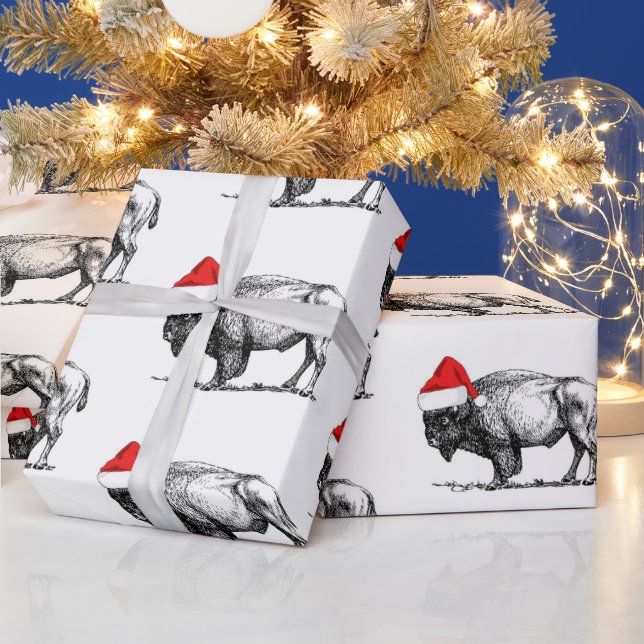 Papel De Presente Feliz Natal Buffalo (Feriados)