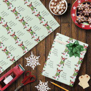 Papel De Presente Feliz Natal Calico Cat