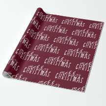 Feliz Natal Caligrafia Vermelha Branca Festiva