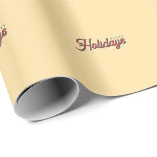 Papel De Presente Feliz Natal Clássico Único Minimalista Simples