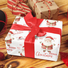 Papel De Presente Feliz Natal Claus Ho Ho Feliz Natal