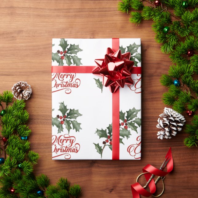 Papel De Presente Feliz Natal com o Livro Verde (Presente de Natal)