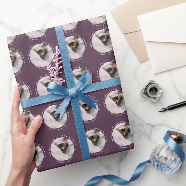 Papel De Presente Feliz Natal com um Círculo Foto Bizantium (Presentear)