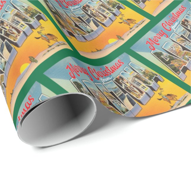Papel De Presente Feliz Natal da colheita da Arizona (Ponta do rolo)