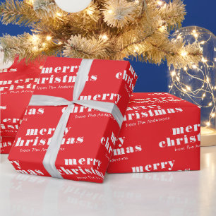 Papel De Presente Feliz Natal Da Família