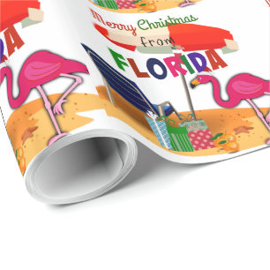 Papel De Presente Feliz Natal da Flórida