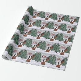 Papel De Presente Feliz Natal de Feriados Blanket Appaloosa Horse