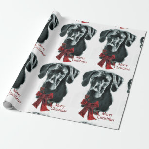 Papel De Presente Feliz Natal de great dane