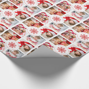 Papel De Presente Feliz Natal de nosso modelo da foto de família