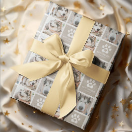 Papel De Presente Feliz Natal do Cachorro de Fotografia Bonita