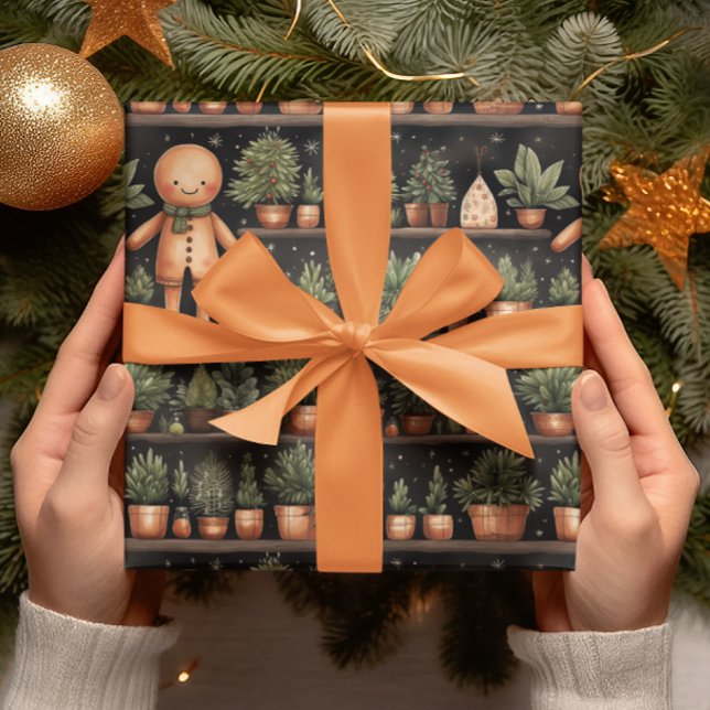 Papel De Presente Feliz Natal do Gingerpão (Criador carregado)