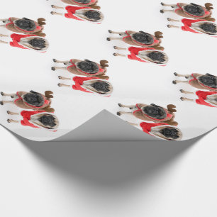 Papel De Presente Feliz Natal dos Pugs
