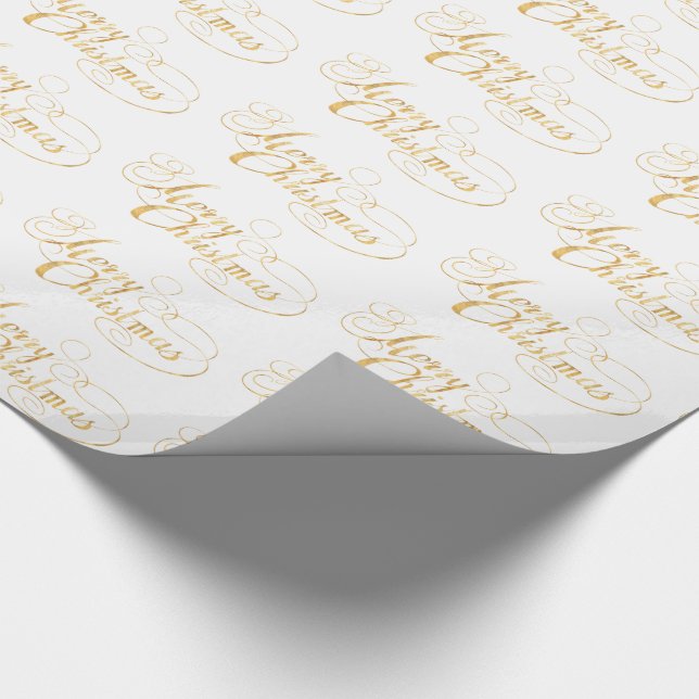 Papel De Presente Feliz Natal (DOURADO) (Ponta)