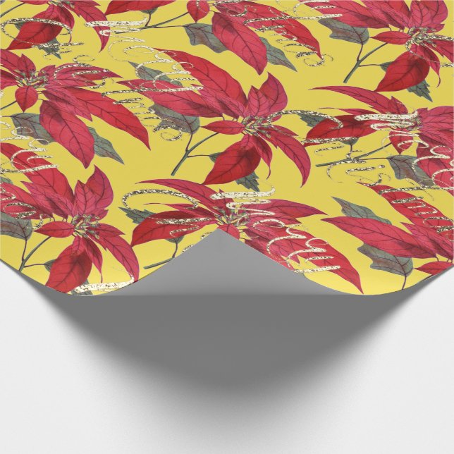 Papel De Presente Feliz Natal Dourado Escuro Brioral Amarelo (Ponta)