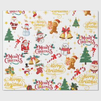 Papel De Presente feliz natal embrulho