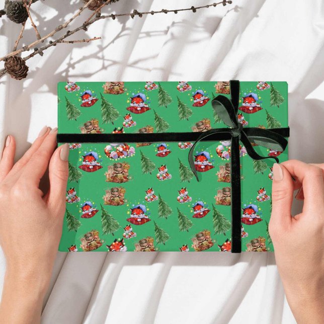 Papel De Presente Feliz Natal Férias (Criador carregado)