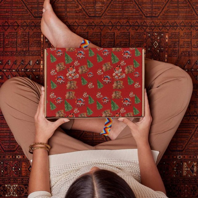 Papel De Presente Feliz Natal Férias (Criador carregado)