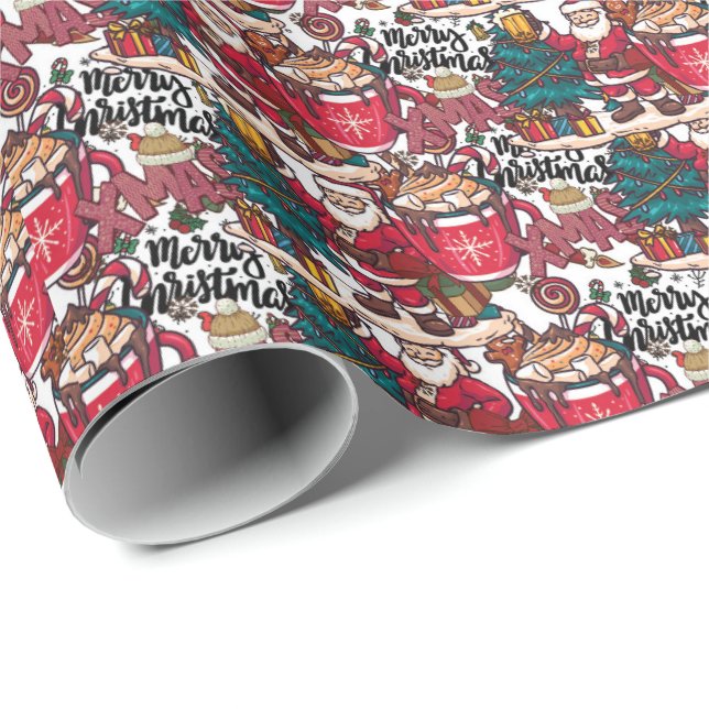 Papel De Presente Feliz Natal - Férias Festivas (Ponta do rolo)