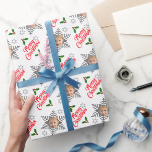 Papel De Presente Feliz Natal Foto Snowflake