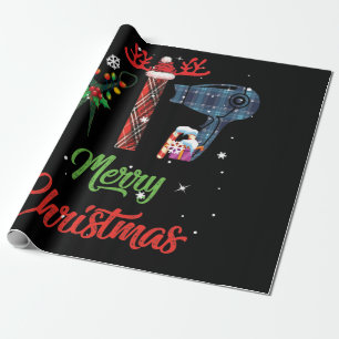 Papel De Presente Feliz Natal Hairstylist Engraçado Ferramenta Engra