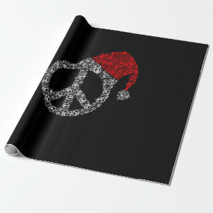 Papel De Presente Feliz Natal   Hippies Símbolo Santa Claus Hat