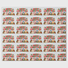 Papel De Presente Feliz Natal Kawaii