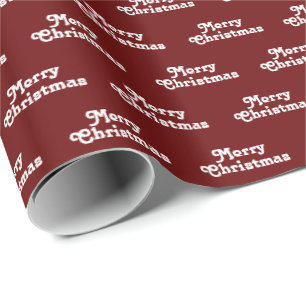 Papel De Presente Feliz Natal, Maroon Branco, feriado de vinho burgu