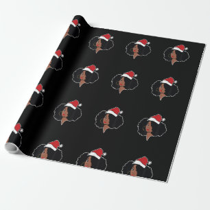 Papel De Presente Feliz Natal Melanin Black African American San