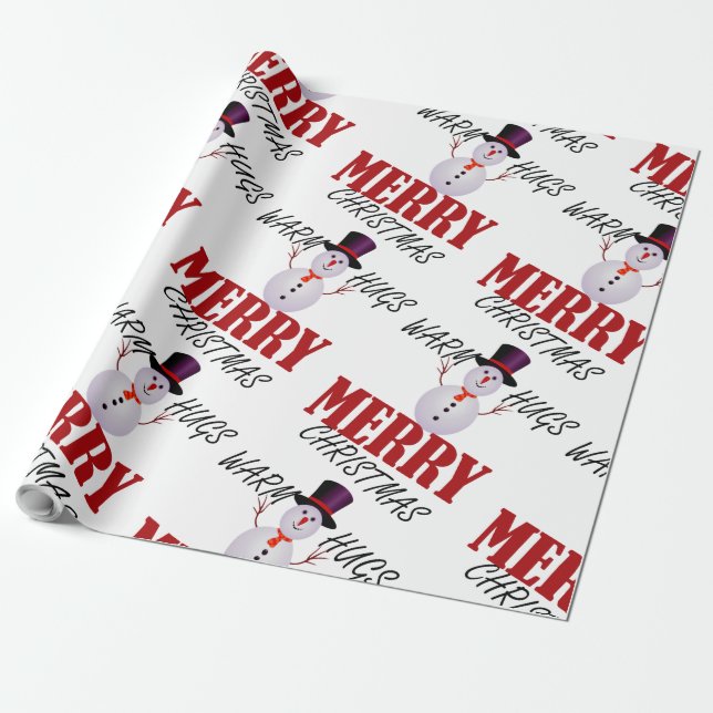 Papel De Presente Feliz Natal morno dos abraços (Desenrolado)