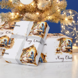 Papel De Presente Feliz Natal Natividade