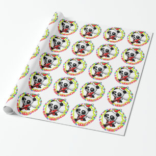 Papel De Presente Feliz Natal Papais noeis Panda