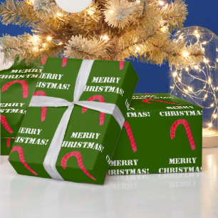 Papel De Presente Feliz Natal - Papel de Mola Vermelha de Canas