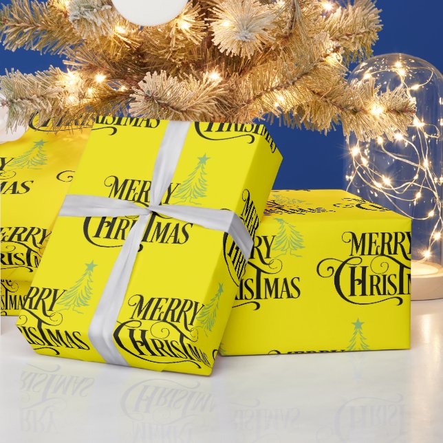 Papel De Presente Feliz Natal para a mostarda (Feriados)