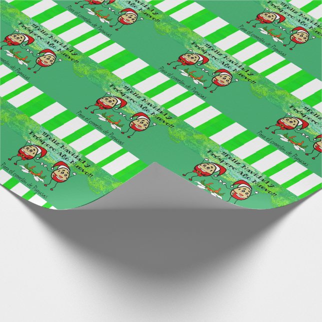 Papel De Presente Feliz Natal para o Comelón Pupusas (Ponta)