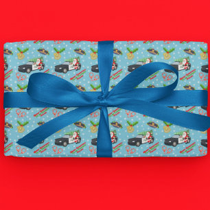 Papel De Presente Feliz Natal Policial Santa Viatura