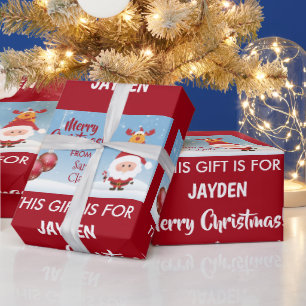 Papel De Presente Feliz Natal, Presente De Papai Noel, Rudolph