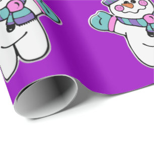 Papel De Presente Feliz Natal Purple Wrapman Paper