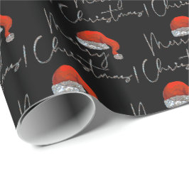 Papel De Presente Feliz Natal Santa Hat